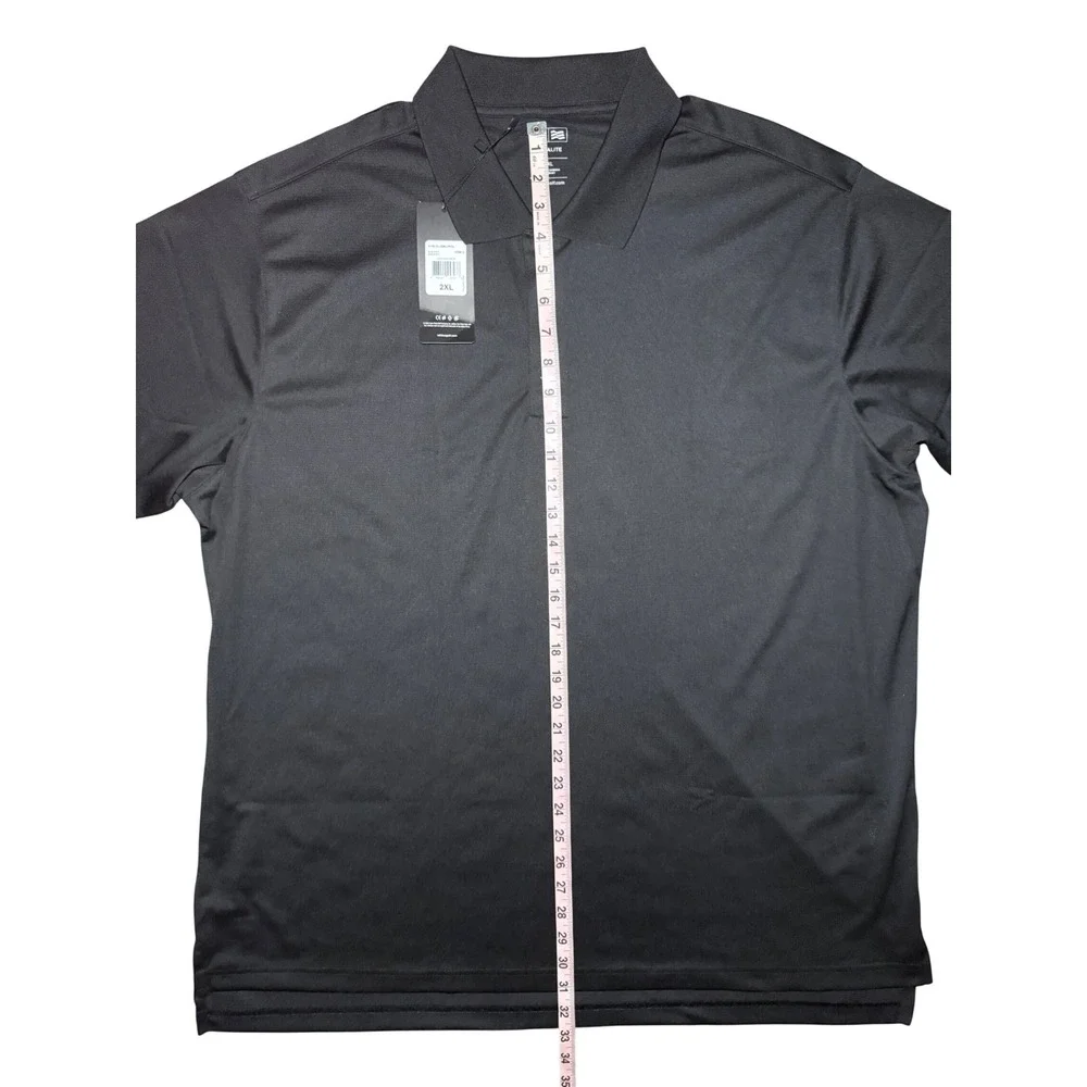 Adidas Climalite Golf Polo Shirts Mens 2XL Black Blue Short Sleeve NWT